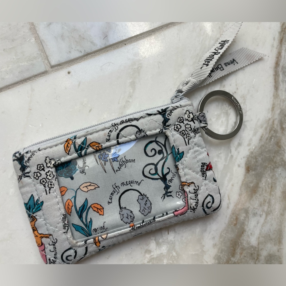 Harry Potter X Vera Bradley Gray Floral ID Case, gently used